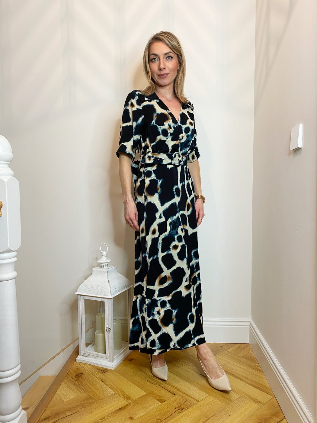 Piper Wrap Animal Print Maxi Dress