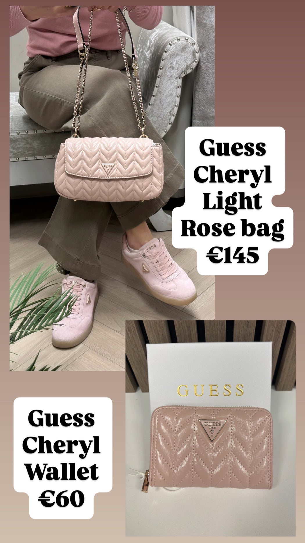 Guess Cheryl Light Rose Bag. TQ972021.