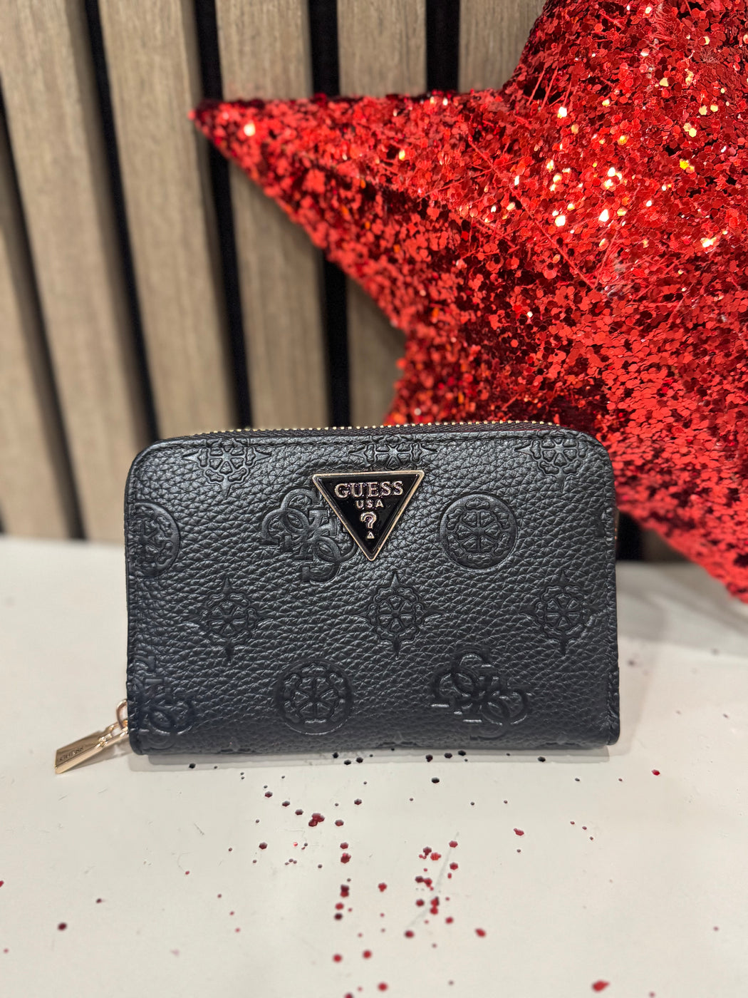 Guess Black Logo CRESIDIA Wallet. PD9888140