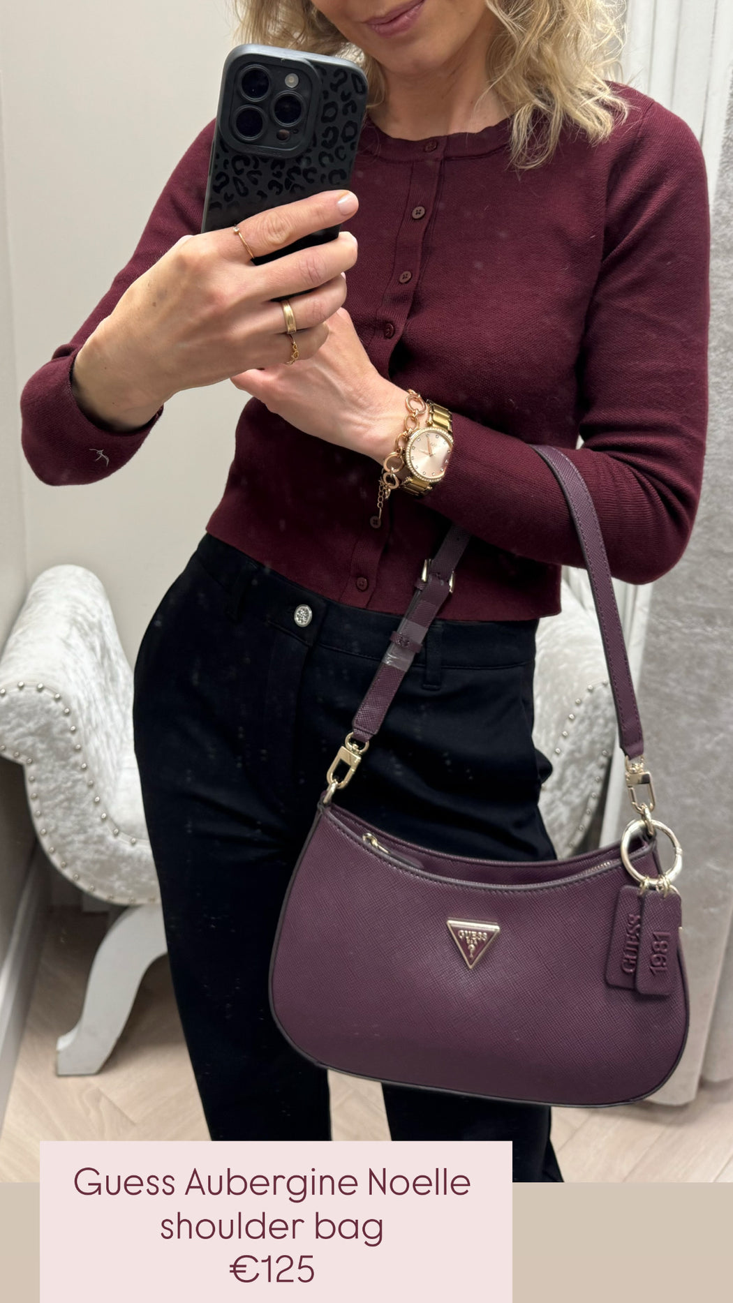 Guess Aubergine Noelle shoulder bag ZG787918