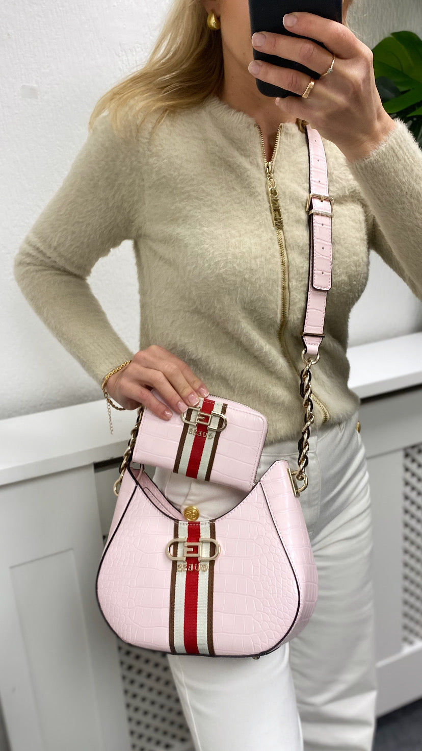 Pg930712 guess pale pink nelka  shoulder / crossbody bag