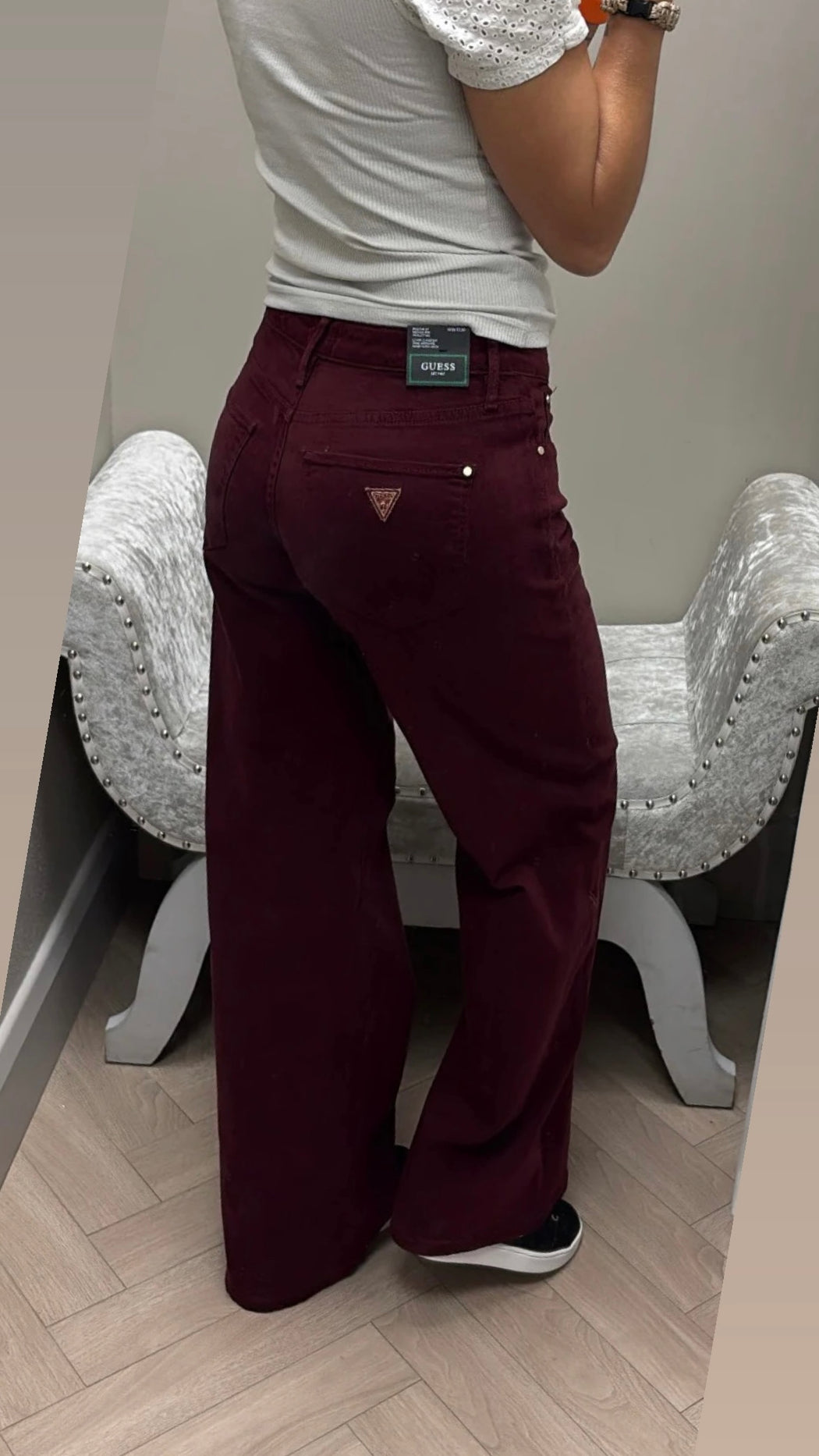 Guess Wine Sexy Palazzo Jeans. W5BA96WFQYB