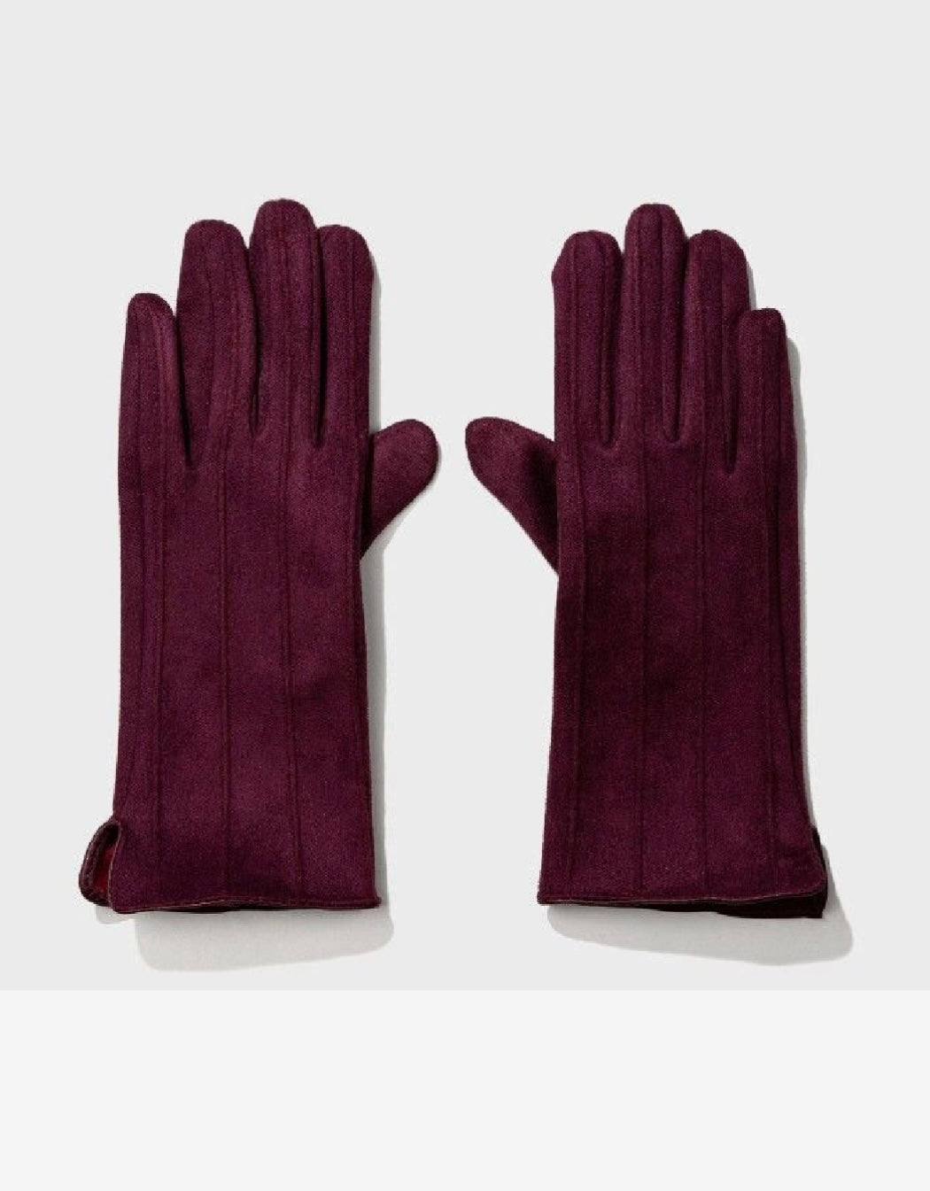 Peggy plum suede gloves