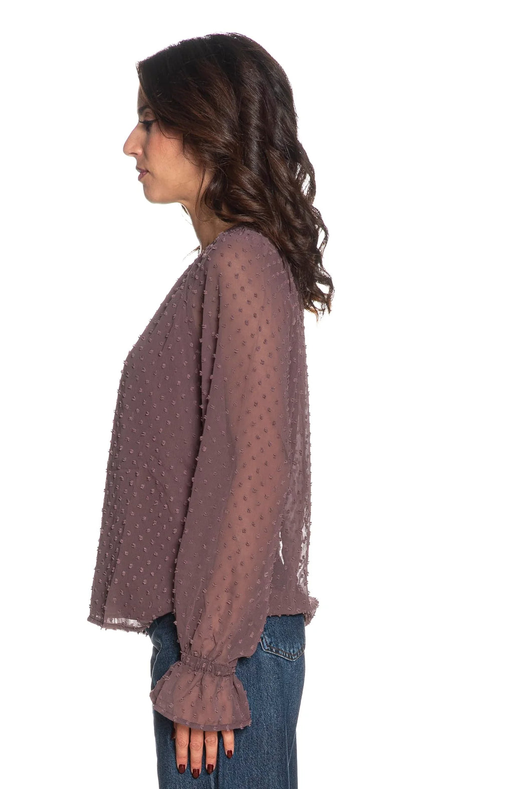 Laurinda mauve blouse