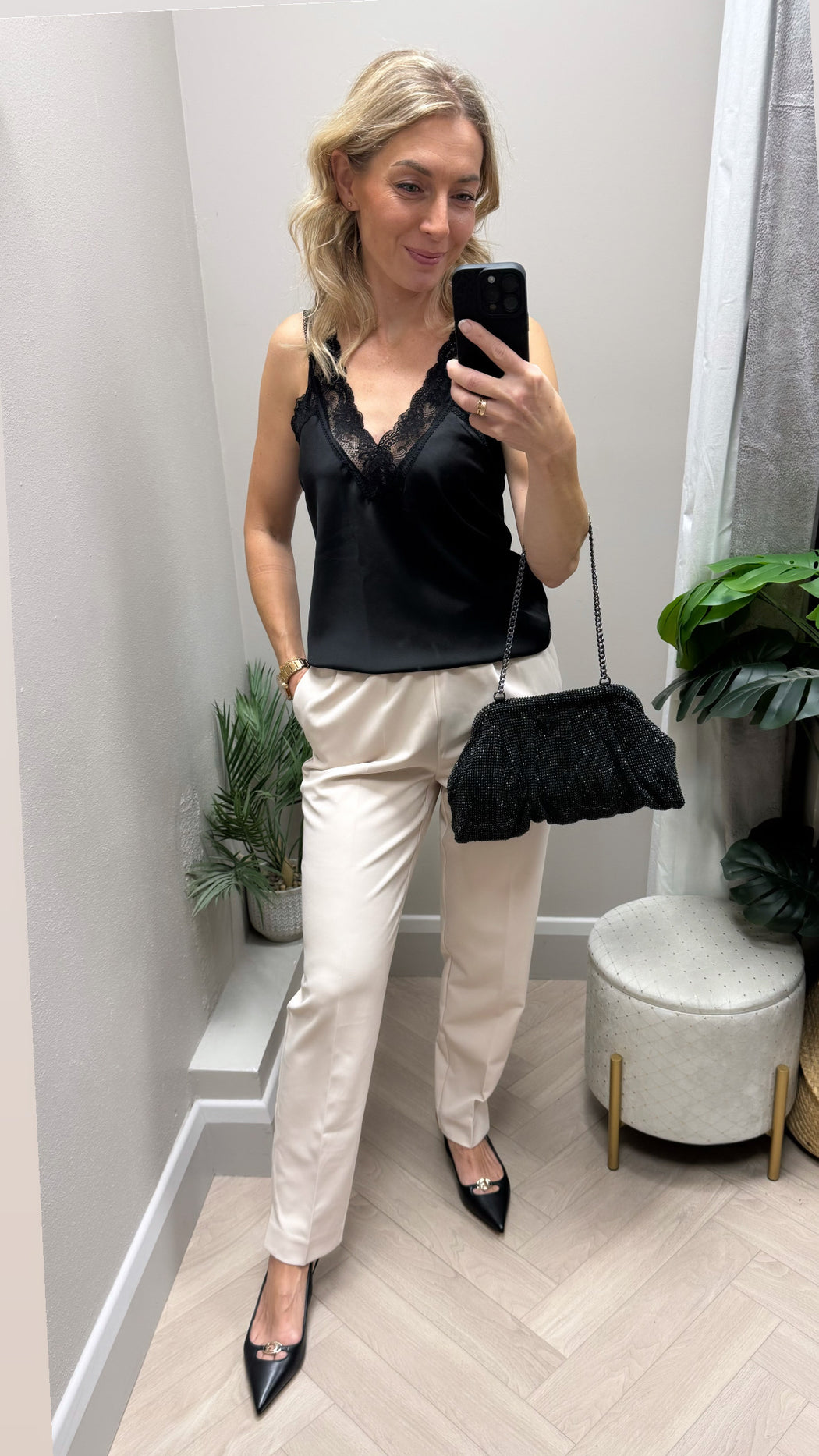 Guess black zalina clutch bag