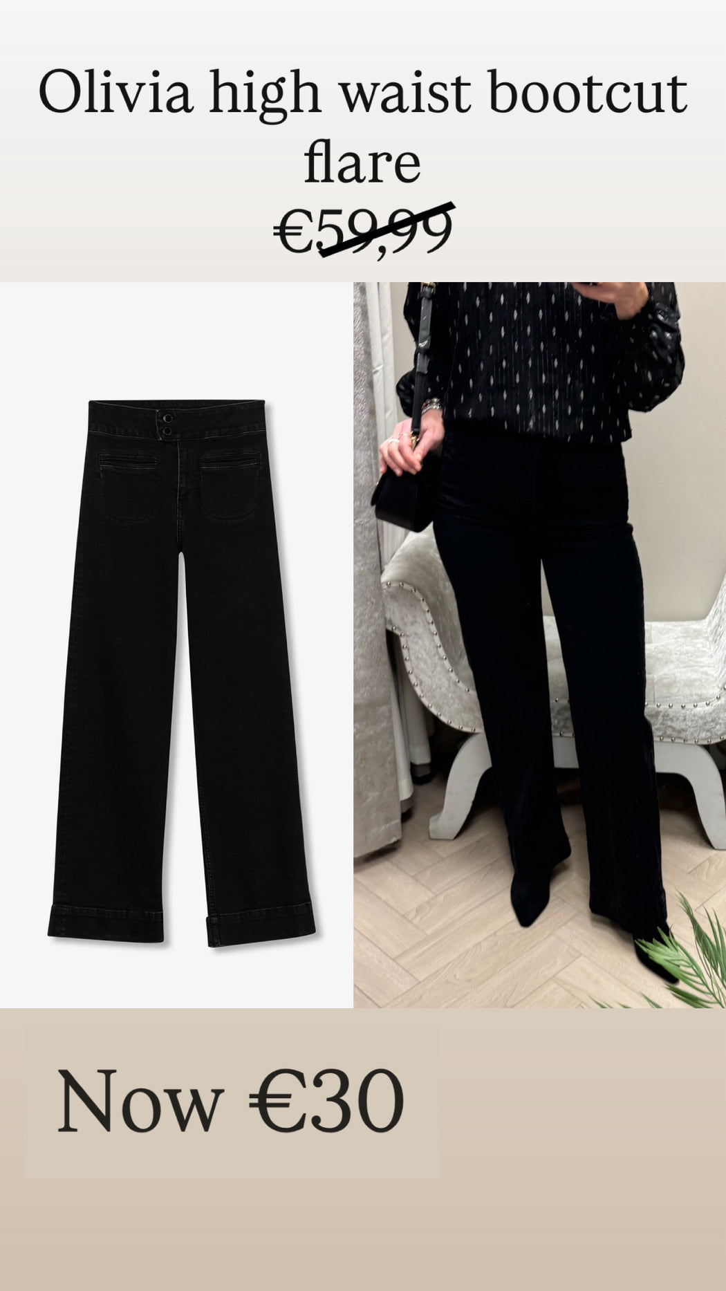 Olivia high waist bootcut flare