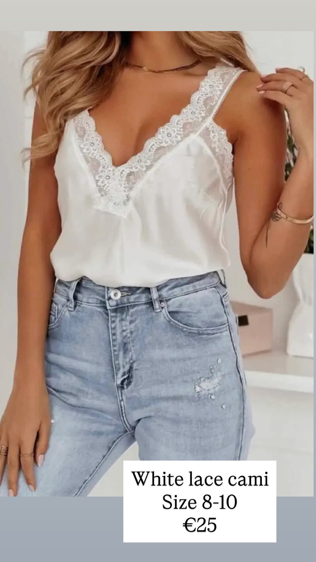 White lace cami