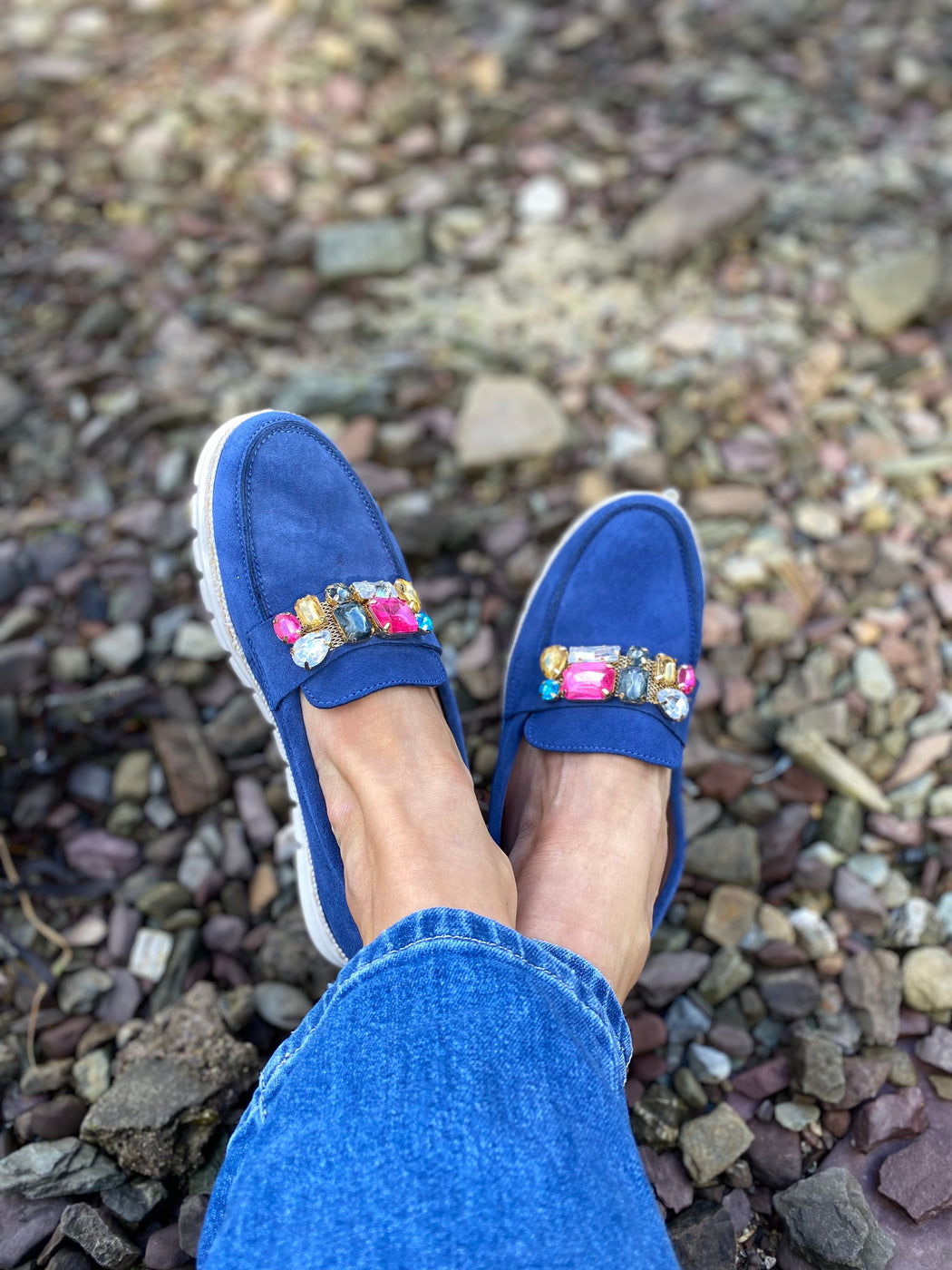 Chatteris blue lagoon jewel loafer