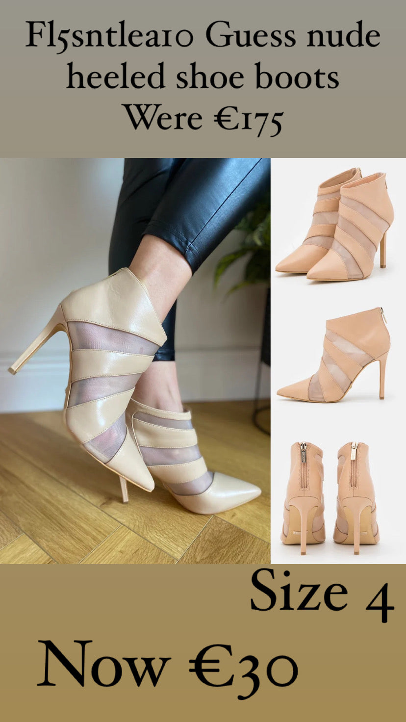 Fl5sntlea10 Guess nude heeled shoe boots Therapy Boutique Womens Clothing Ireland