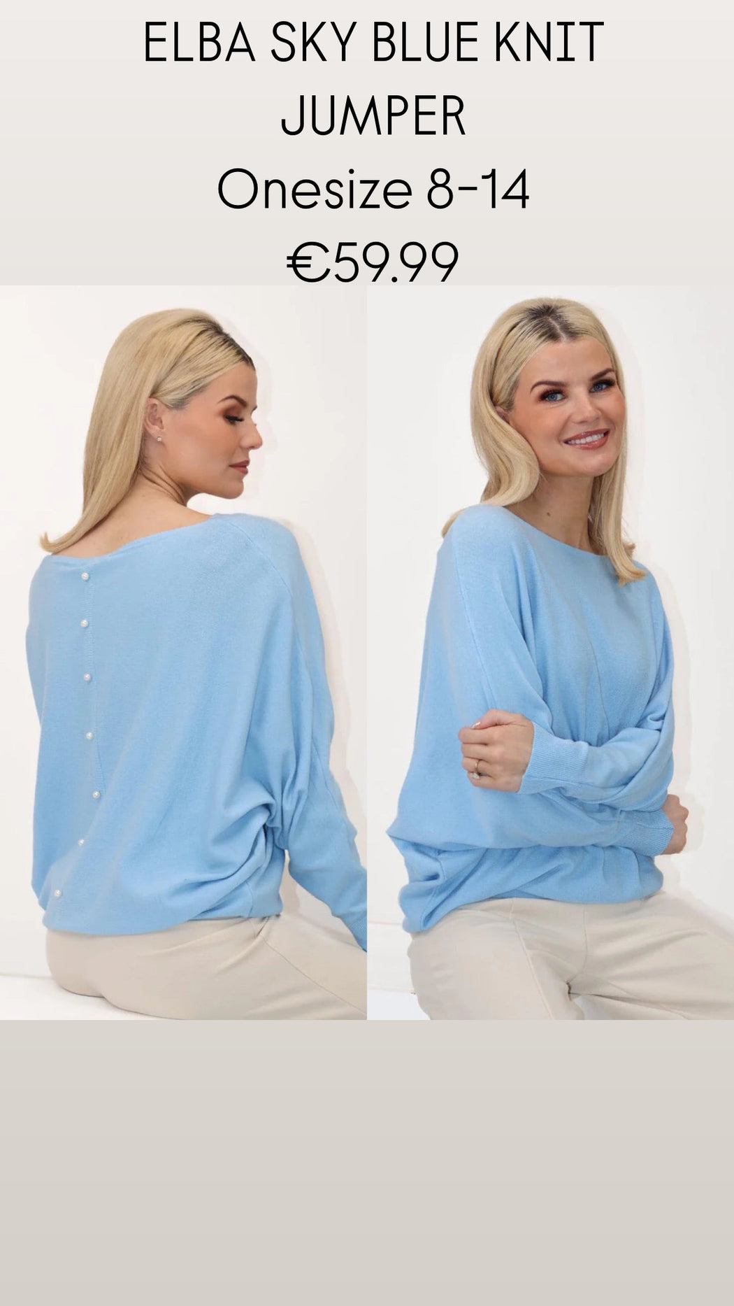 ELBA SKY BLUE KNIT JUMPER