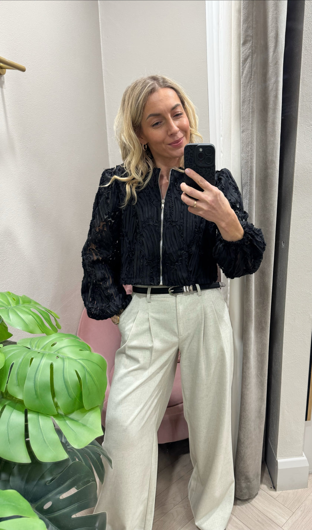 Black textured jacket