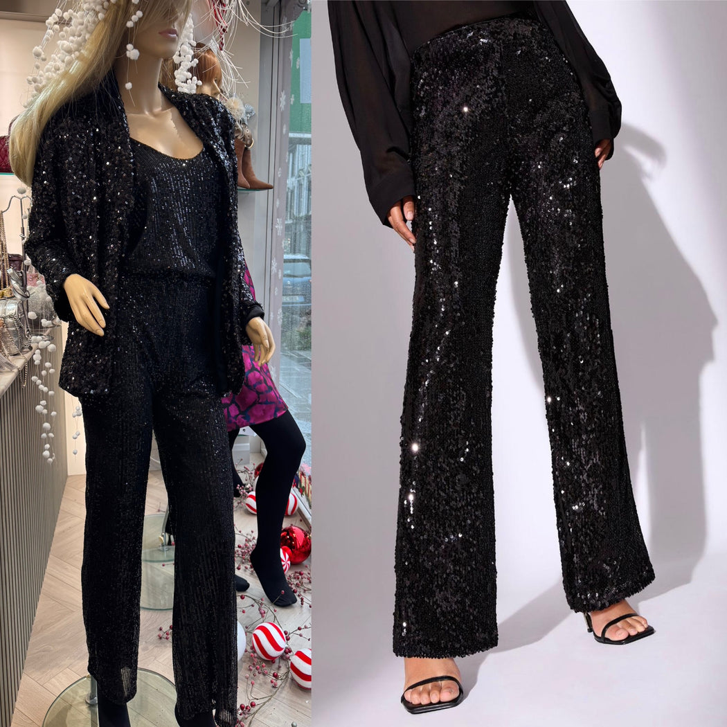 Black sequin trs