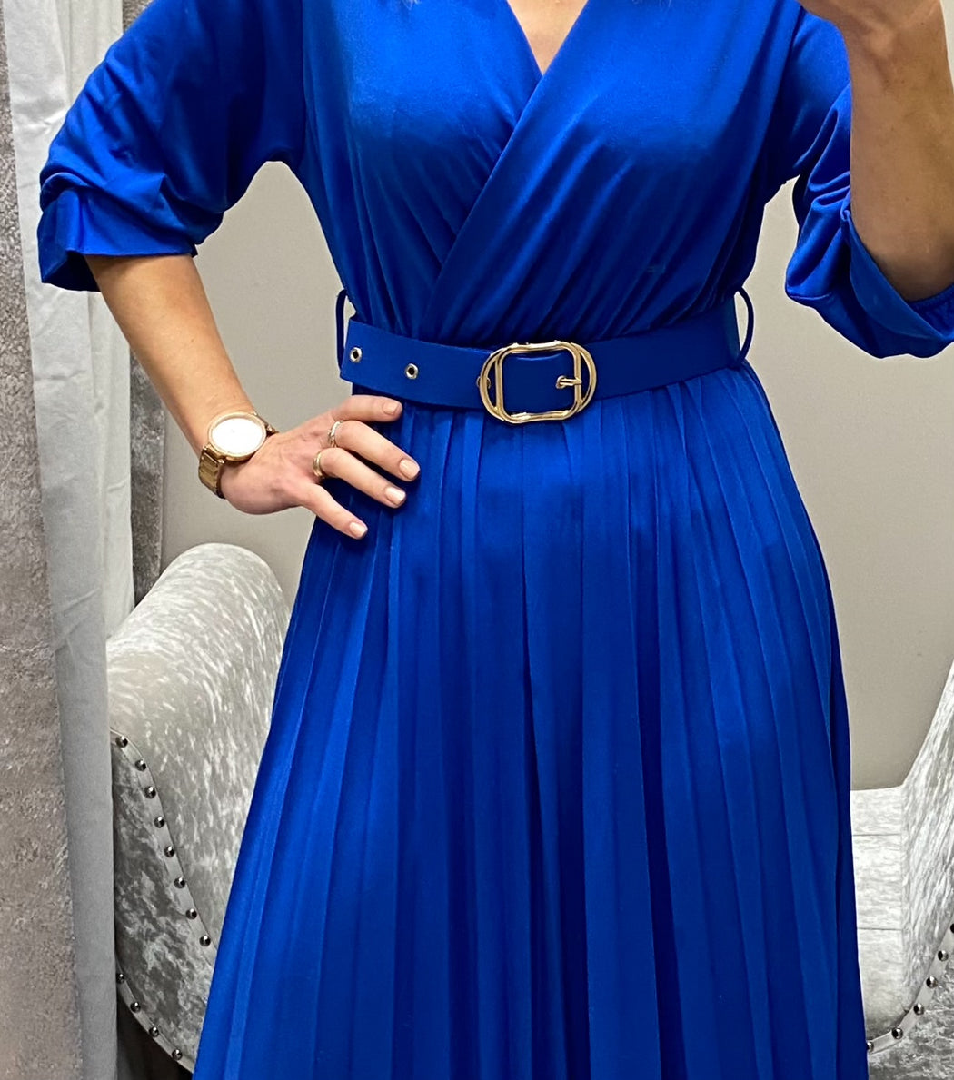 POSITANO BlUE CRISTAL MIDI DRESS