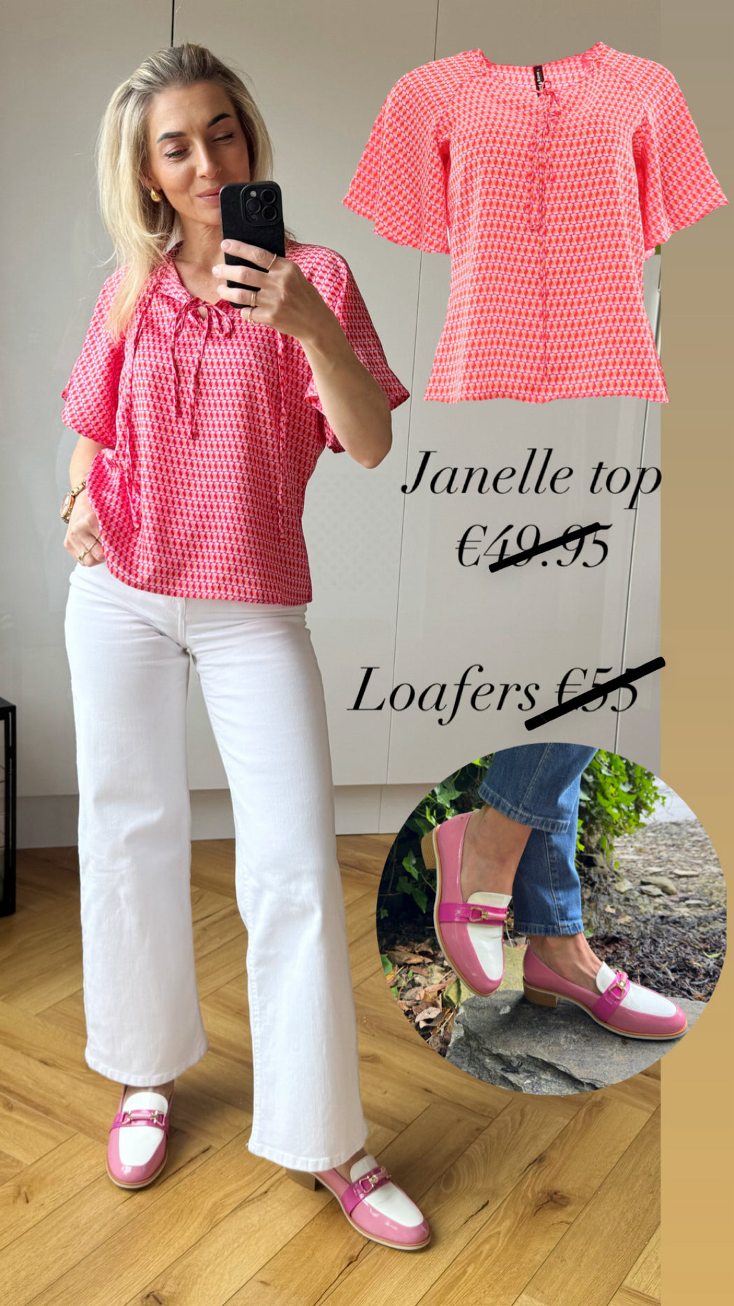 Janelle top red