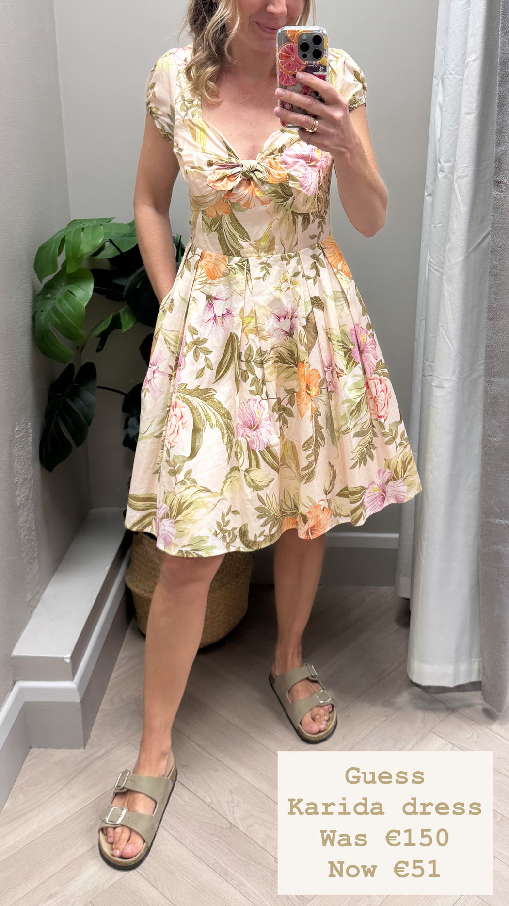 Floral karida Guess sweetheart dress