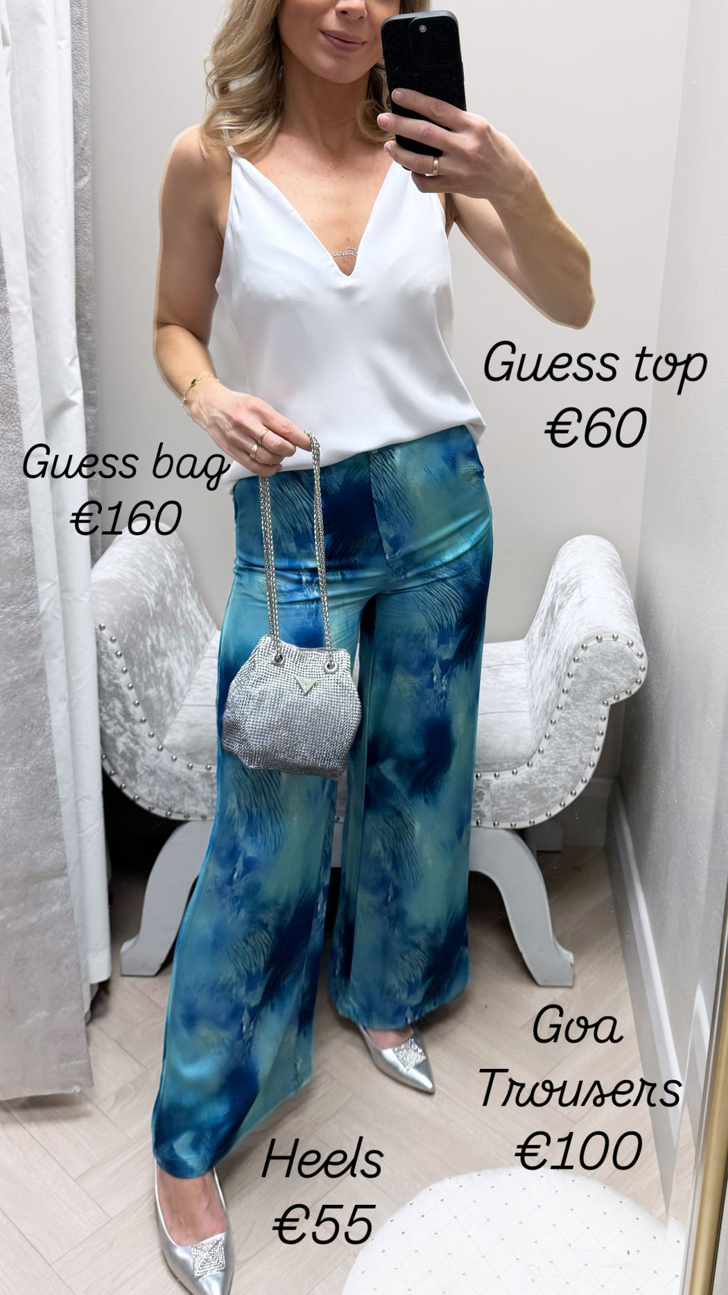 Guess ombré silver zalina mini pouch OY935075