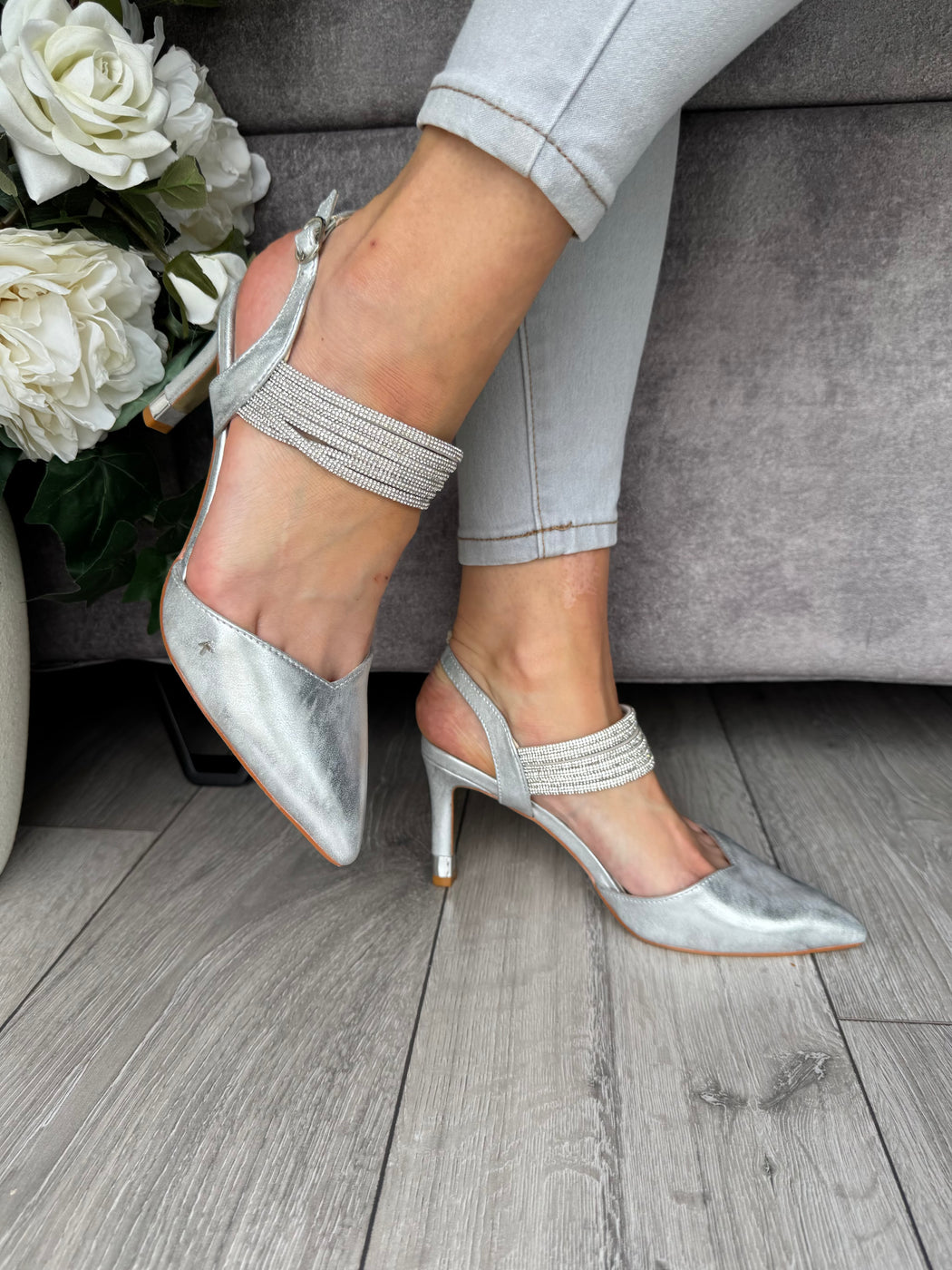 Wishaw Chrome Sparkle Heel