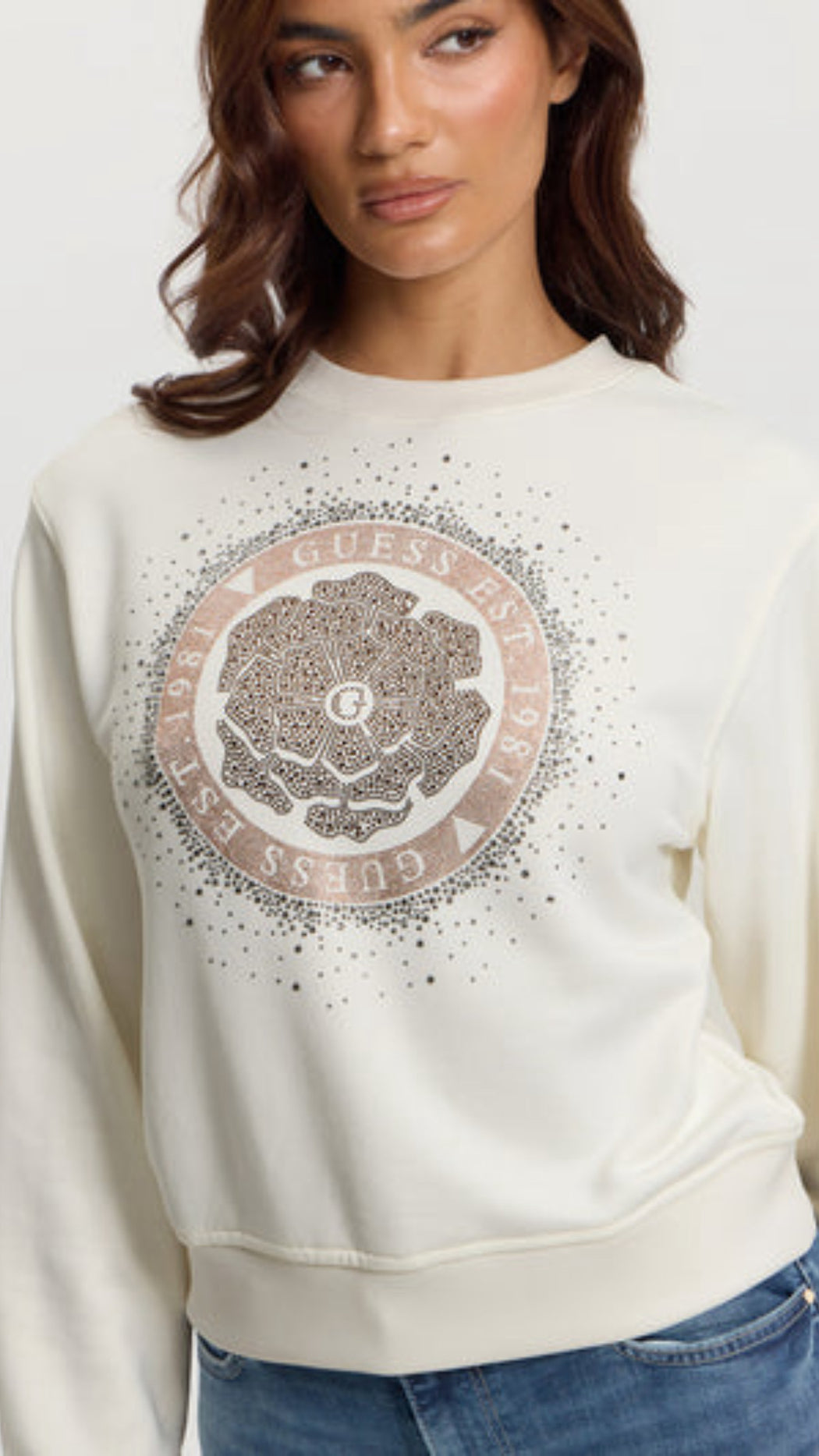 Guess peony logo sweater W5RQ05K7EX1