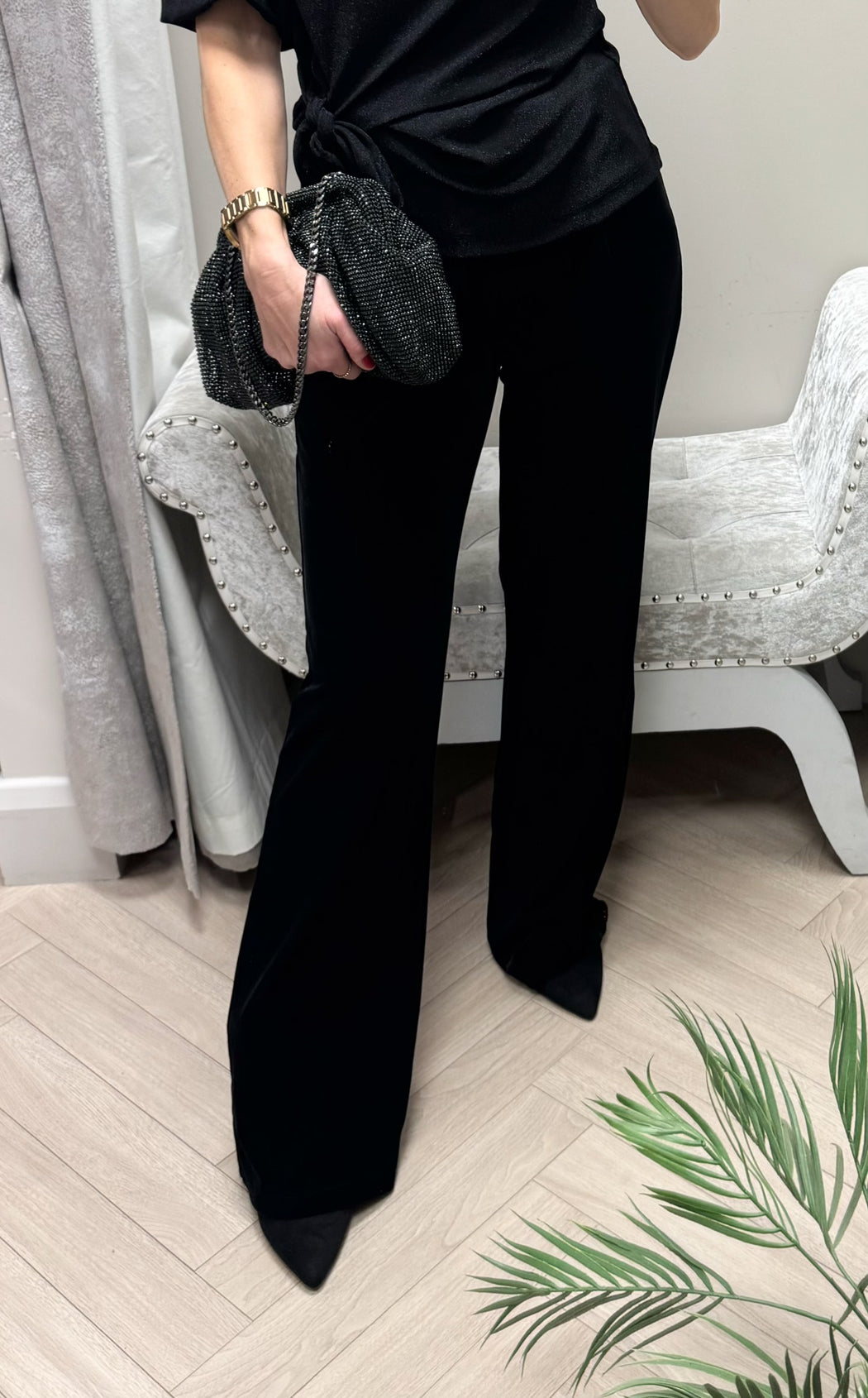 Paula black velvet trs