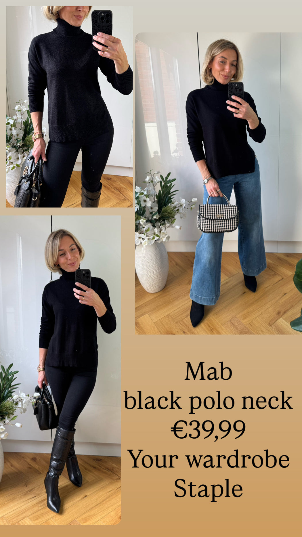 Mab black polo neck