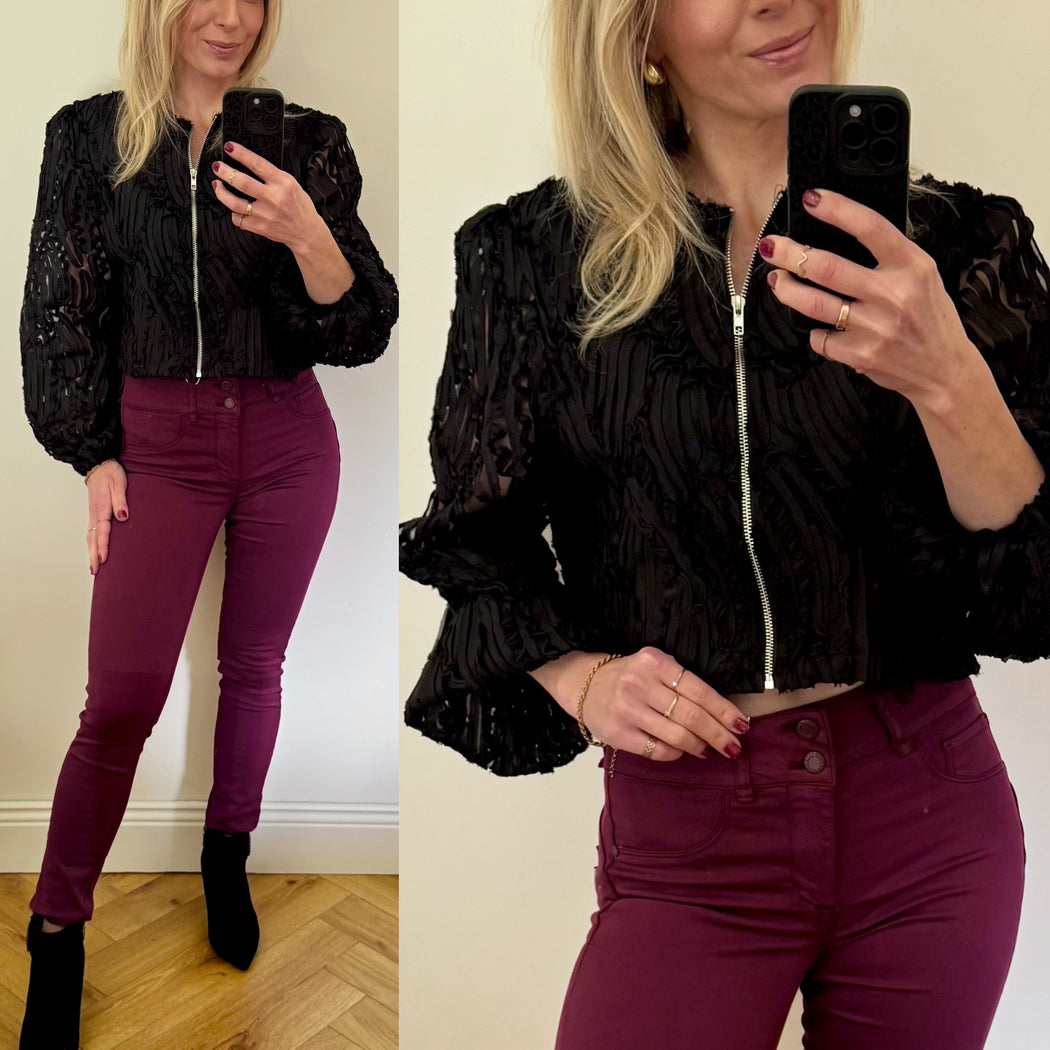 Black textured jacket