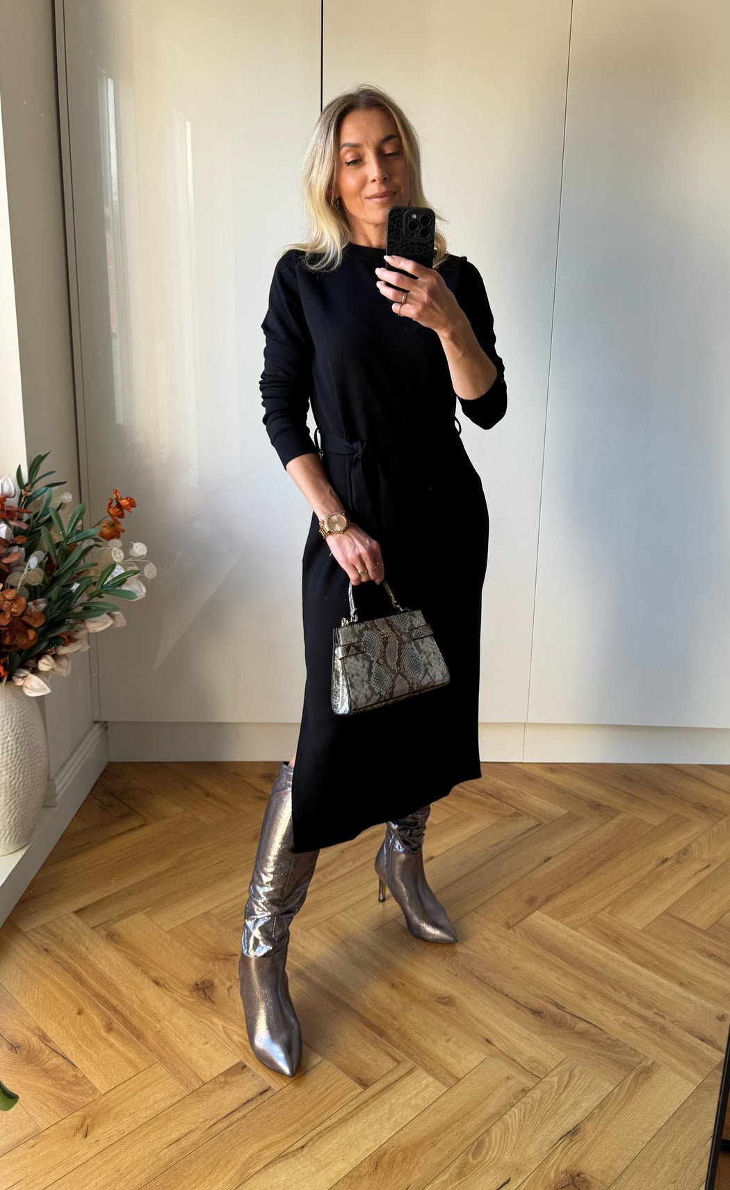 Boxley metallic silver boot