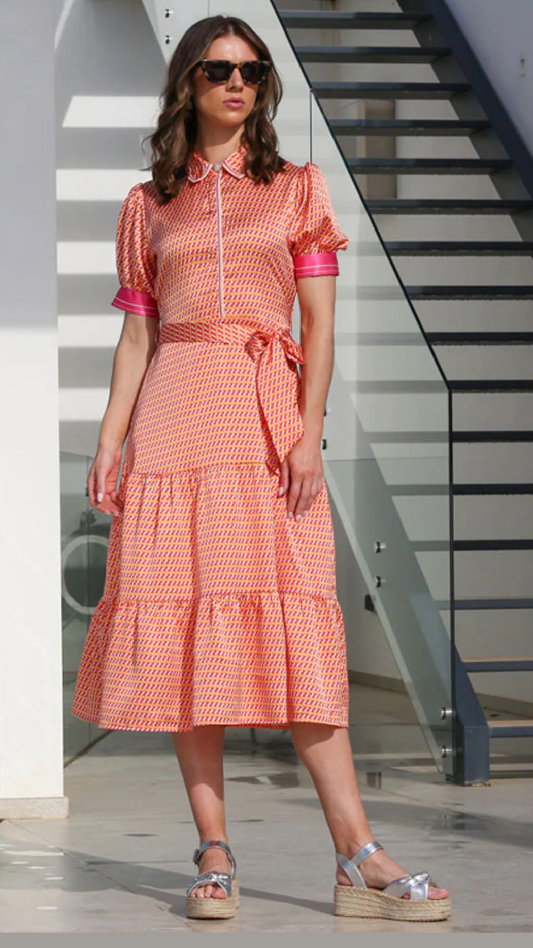 Orange  saylor dress