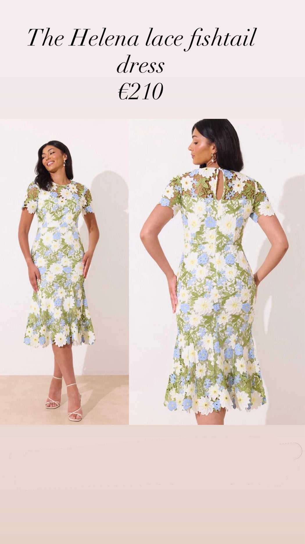 Helena lace fishtail dress