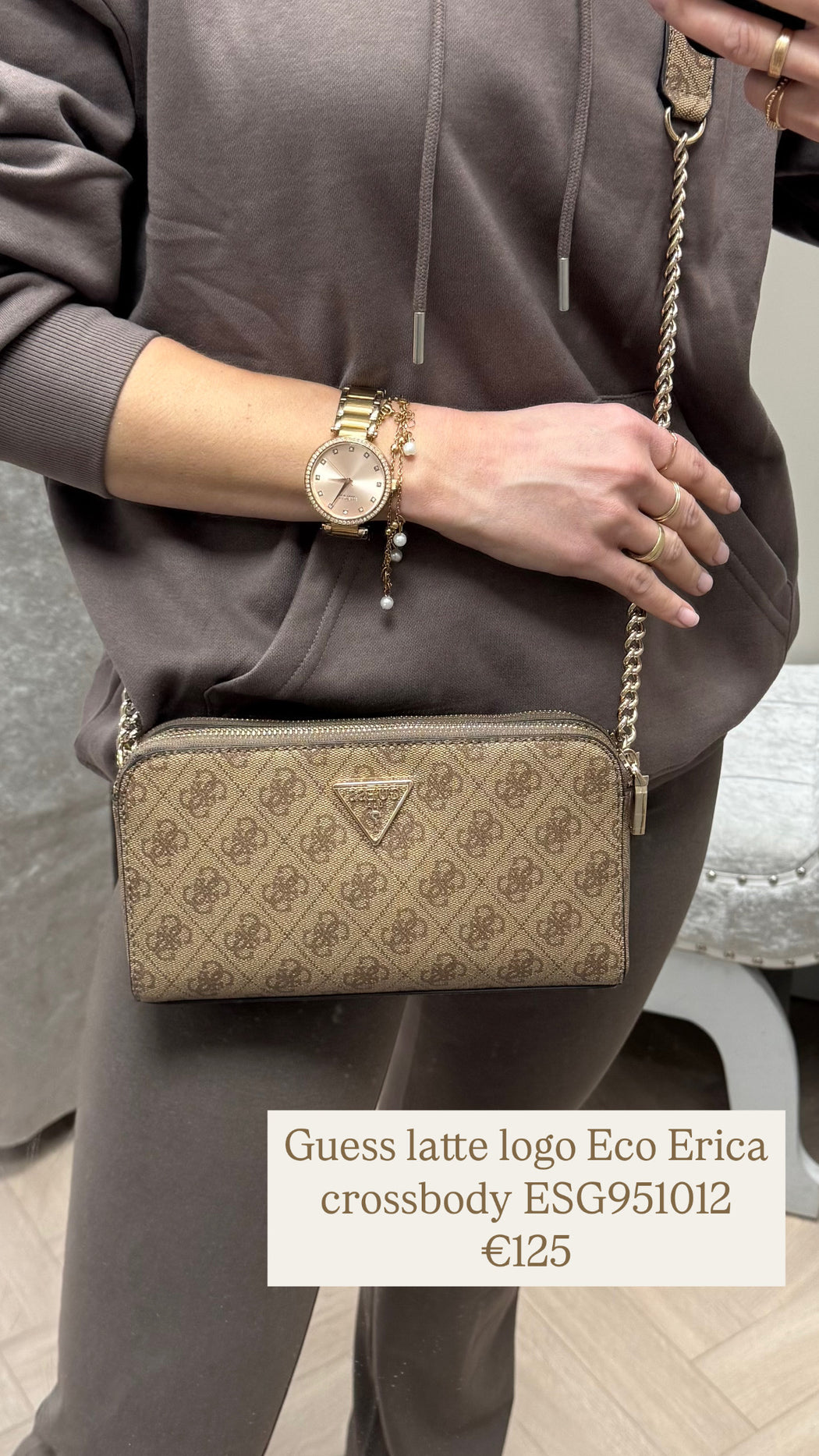 Guess latte logo Eco Erica crossbody ESG951012
