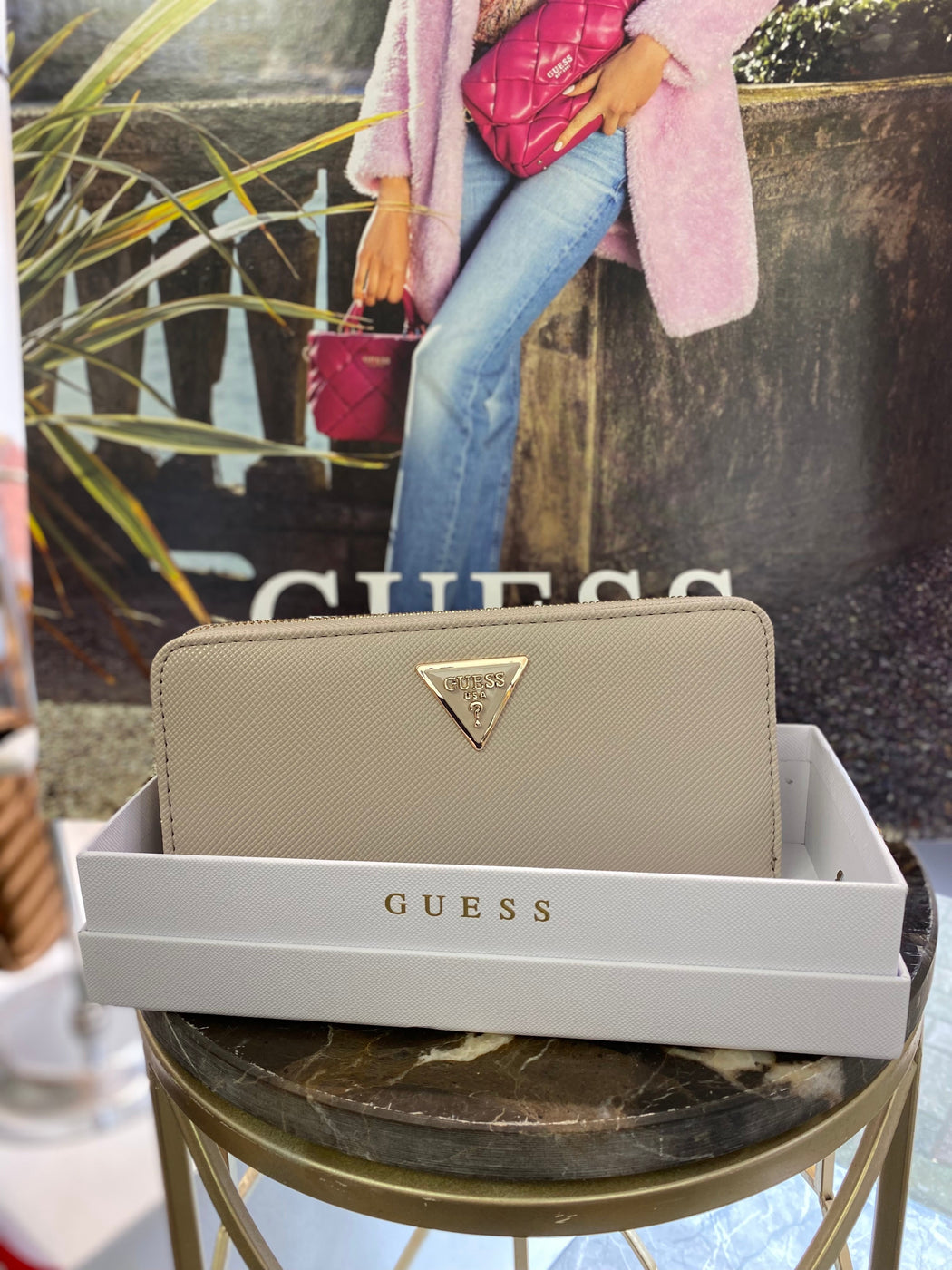 Guess dark taupe laurel wallet ZG8500146