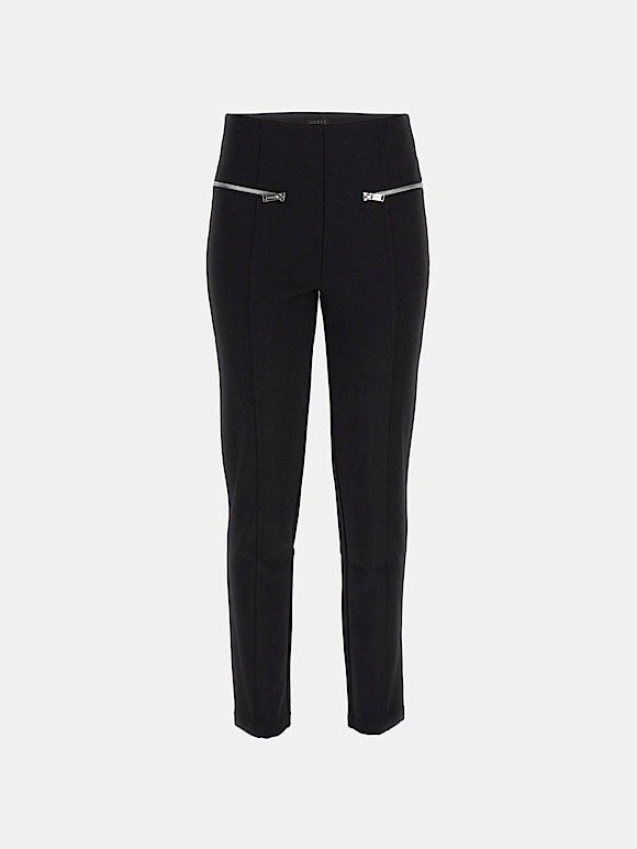 W4BB04KBJP2 guess zip black trousers