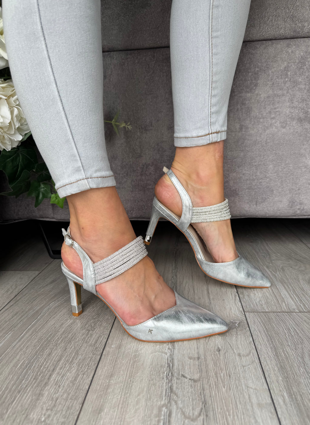 Wishaw Chrome Sparkle Heel