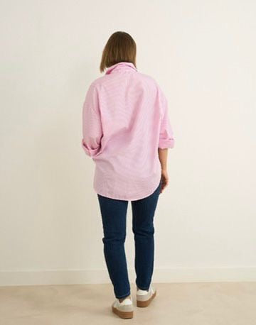 Shelly pink striped shirt