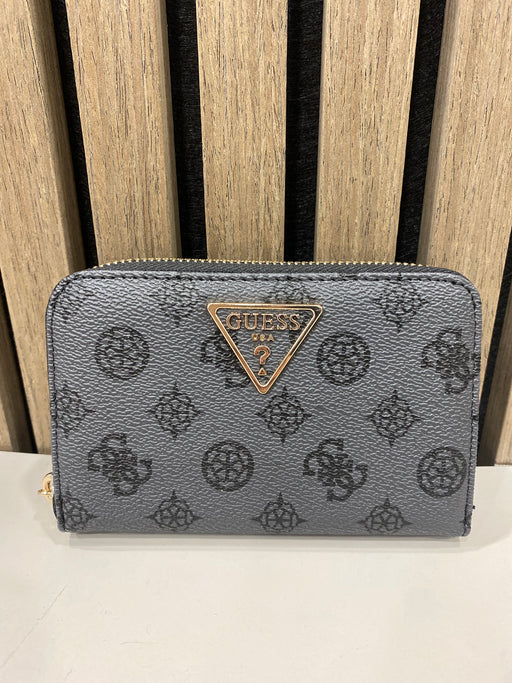 Guess charcoal logo laurel wallet