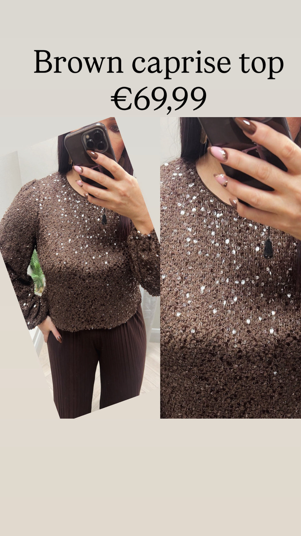 Brown caprice top