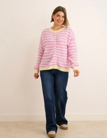 Emma pink /yellow cardigan