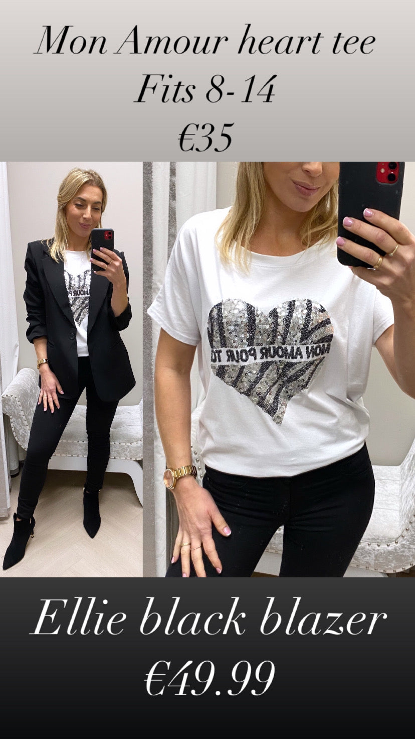 Mon Amour heart tee