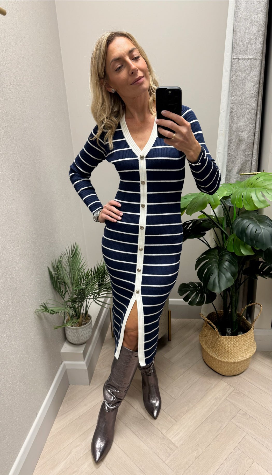 Guess stripped Andrea knit dress W5YK98z2YK2-F7BG