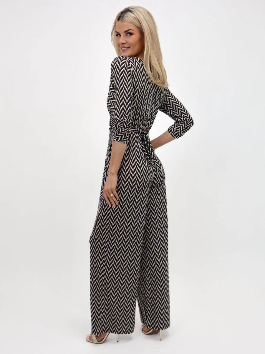 BLACK PRINT SOPHIA JUMPSUIT