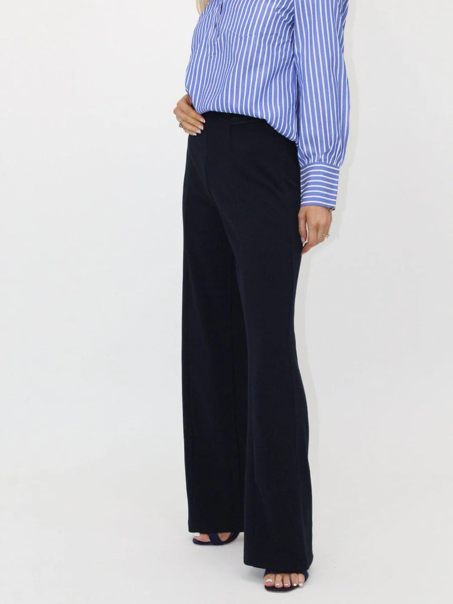 Lulu blu navy elasticated high waist trousers