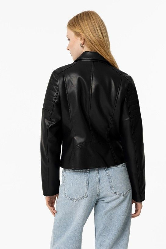 Tiffosi chuchu black leather jacket