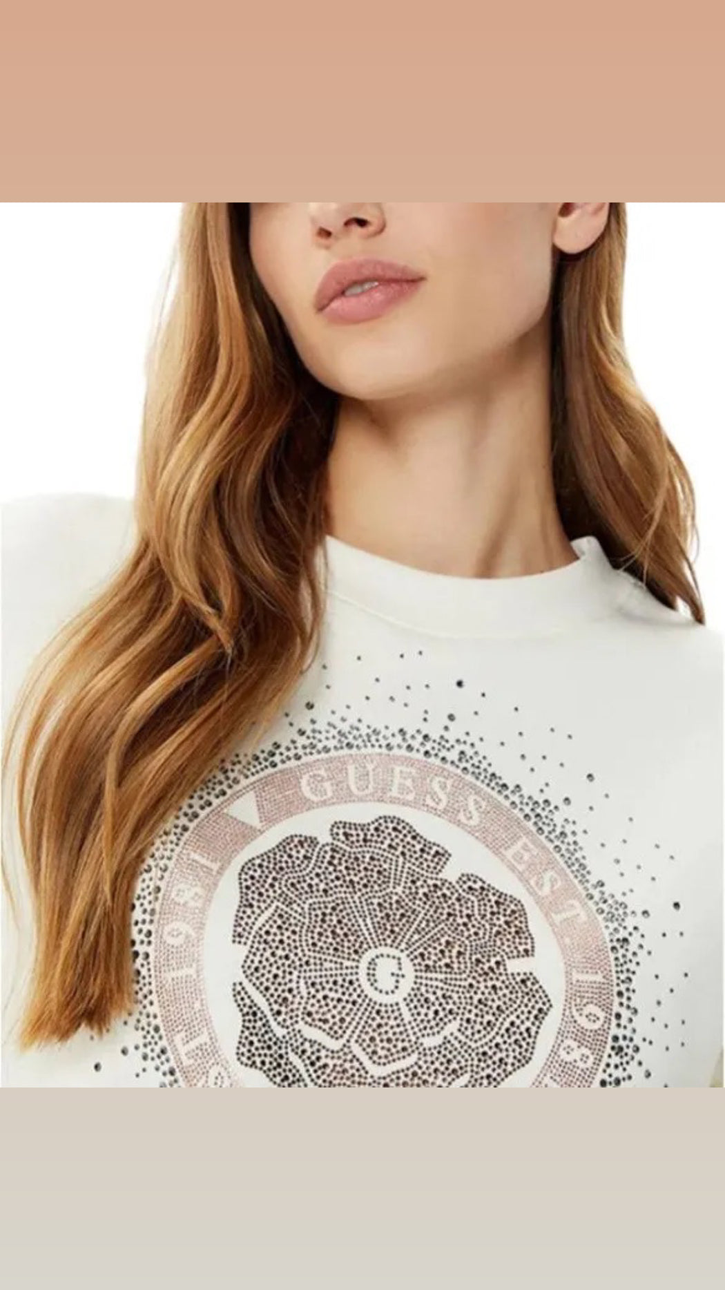Guess peony logo sweater W5RQ05K7EX1