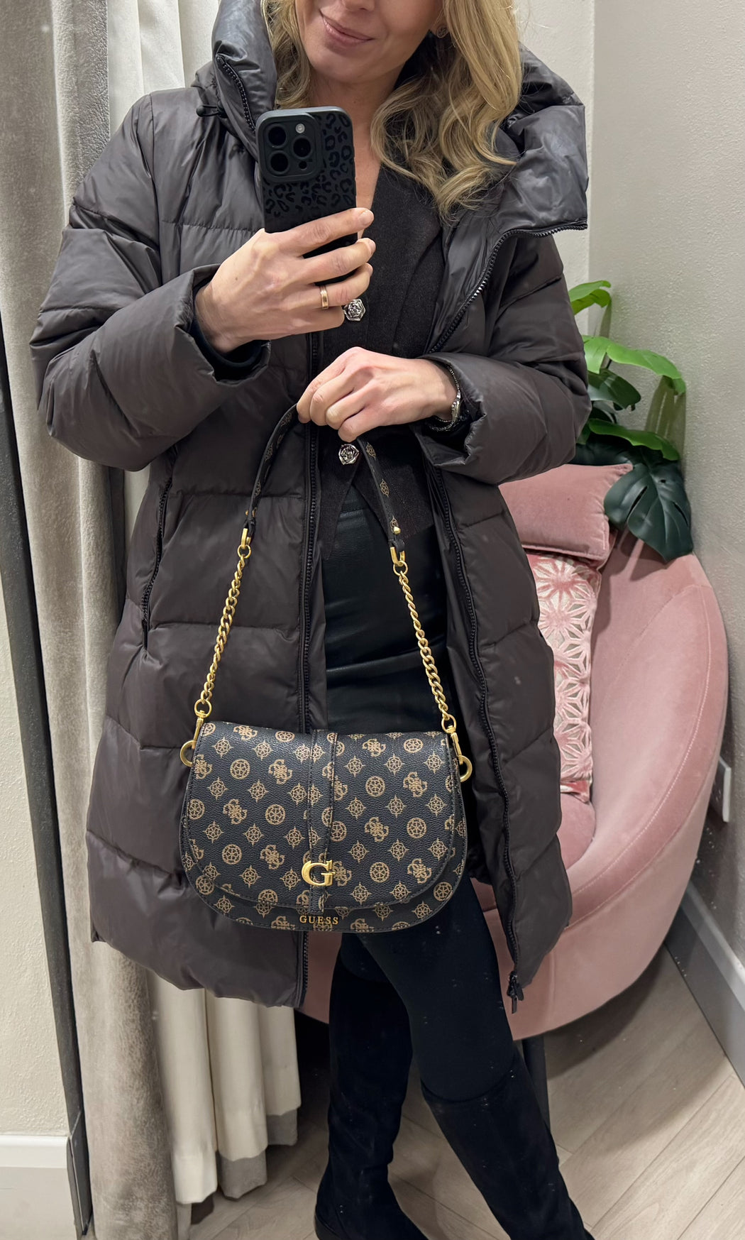 Guess mocha logo kuba crossbody PA932920