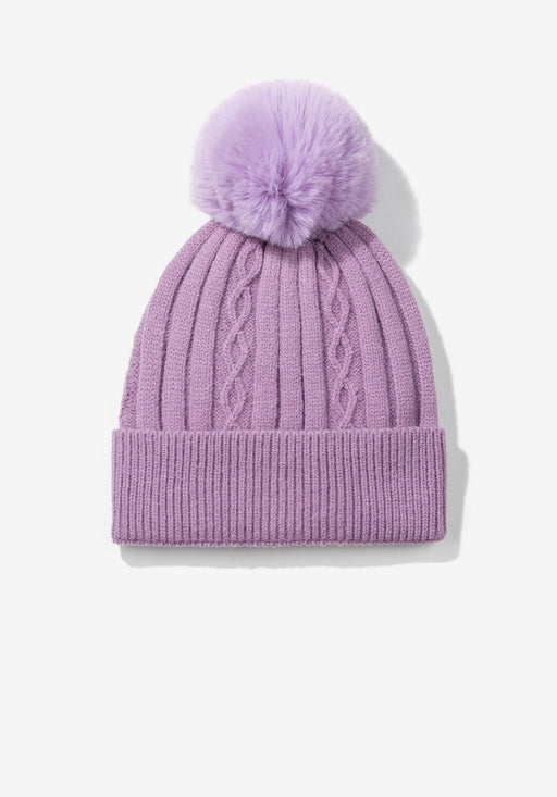 Purple Chloe pom hat