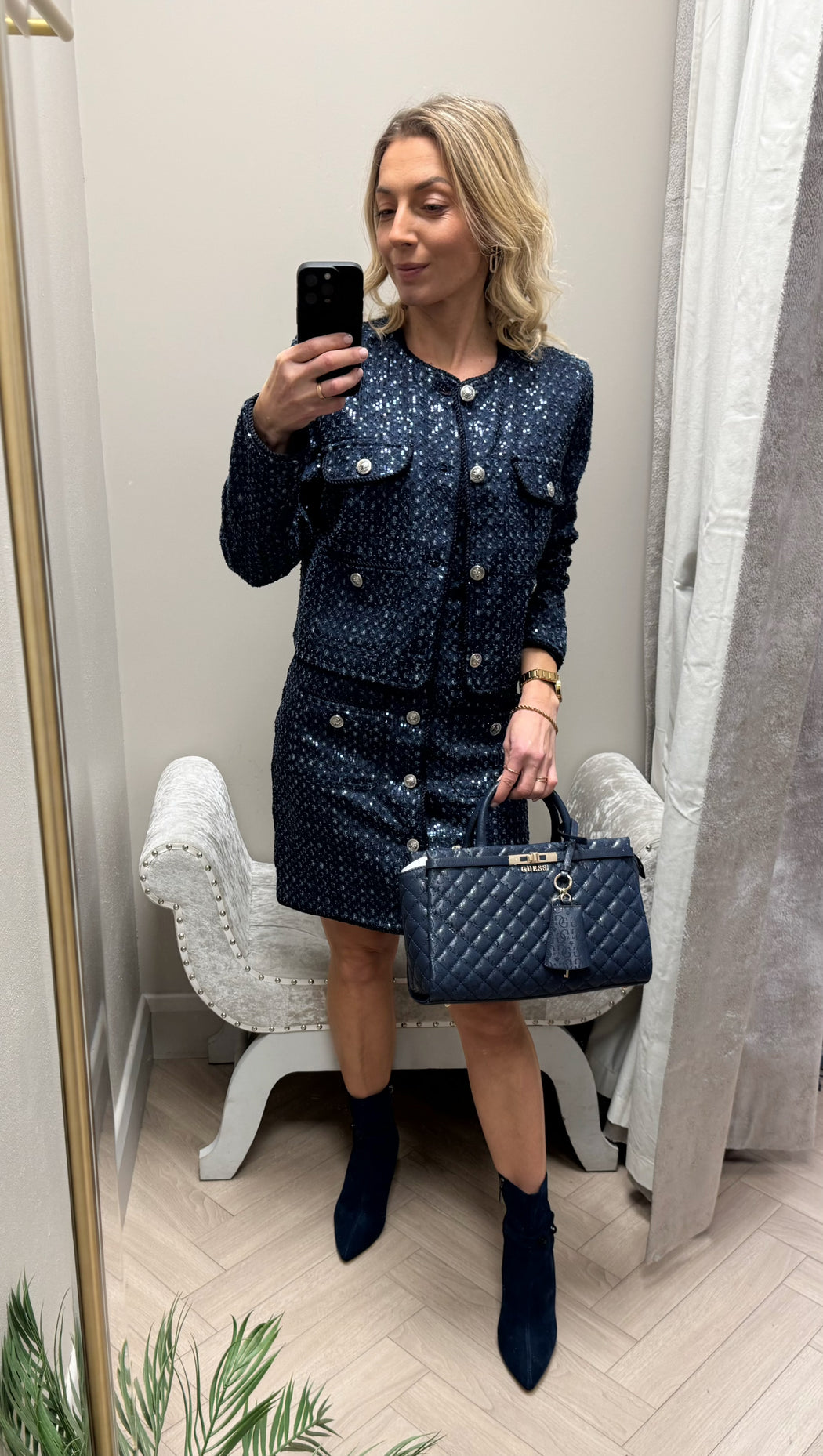 Guess elisa navy jacket w5bnocd0771