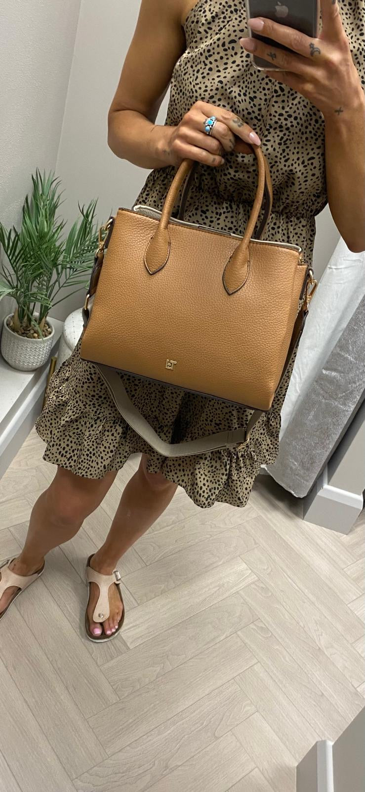 Raquel tan satchel bag