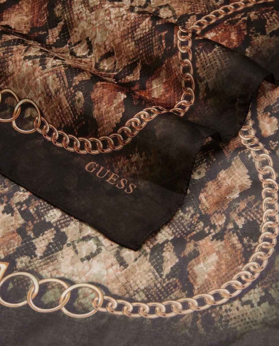Guess animal print svarf AW5442POL03 - LTM