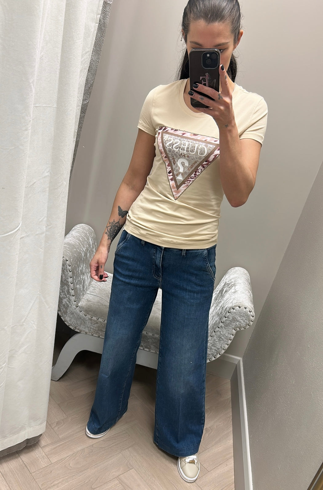 Guess wide leg flare jeans W5RA1LD5L73