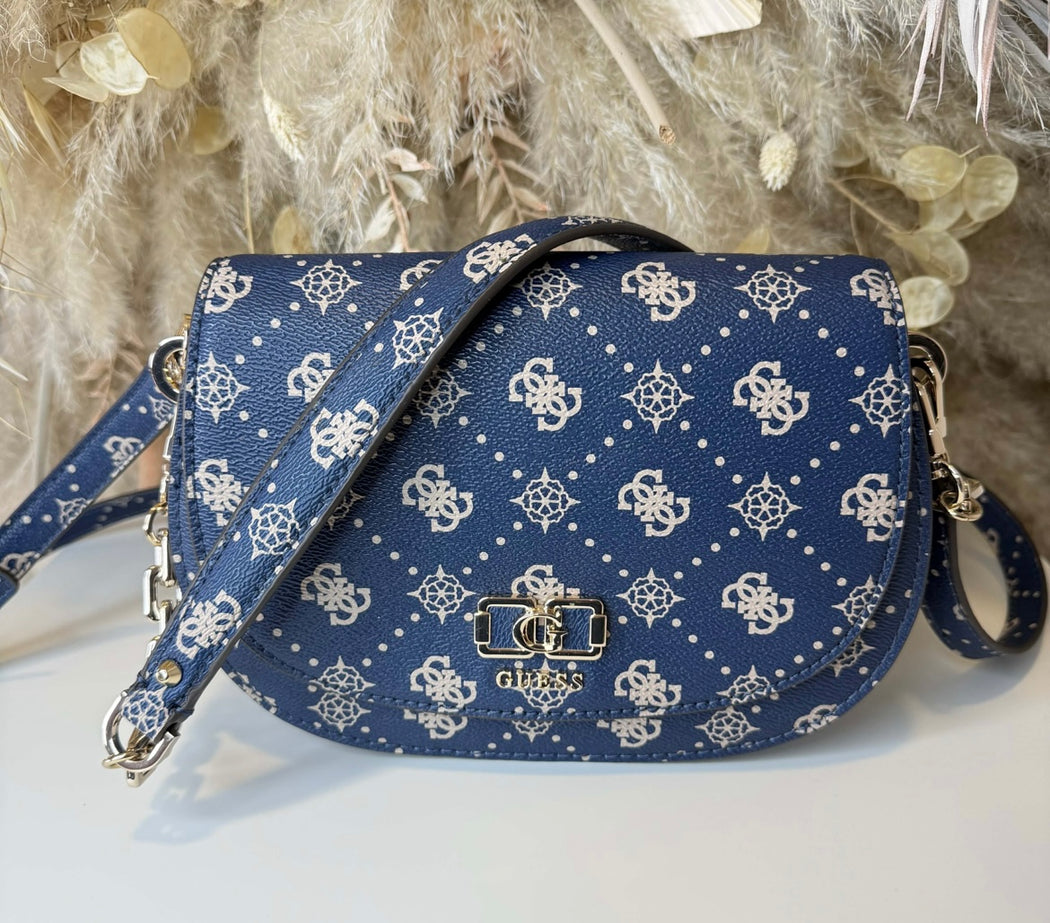 Emelie guess navy logo shoulder / crossbody BG950117