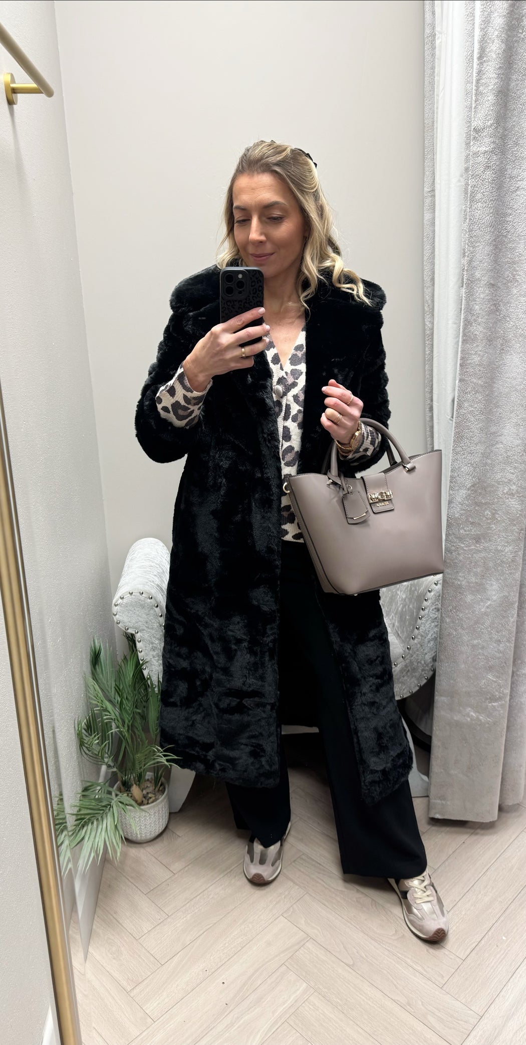 Ketarina faux fur black jacket